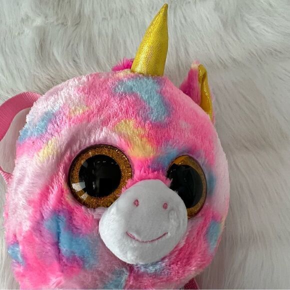 TY Fantasia Multicolor Unicorn Backpack - Picture 4 of 10